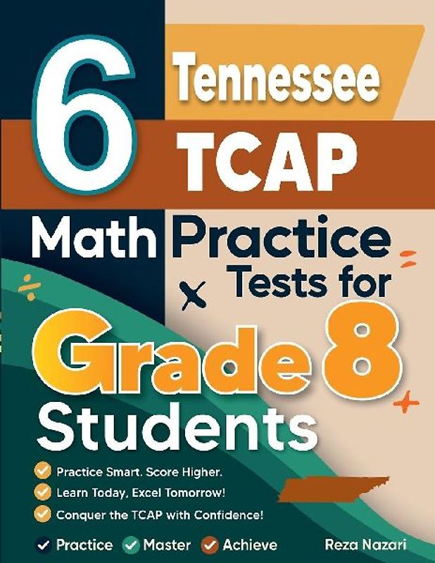 6 Tennessee TCAP Math Practice Tests for Grade 8 Students