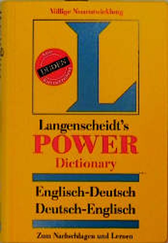 Langenscheidt Power Wörterbücher / Langenscheidt's Power Dictionary. Englisch-Deutsch /Deutsch-Englisch. In neuer Rechtschreibung