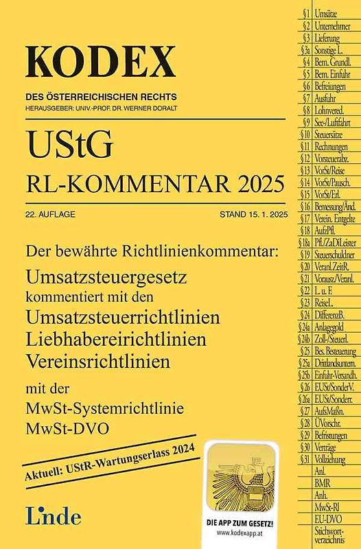 KODEX UStG-Richtlinien-Kommentar 2025