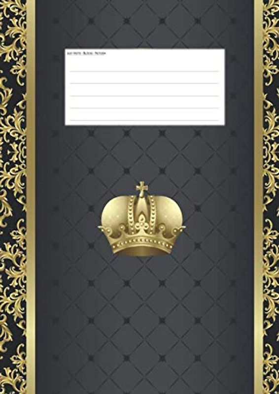 Hefte - Blöcke - Notizen: Krone Gold Schwarz Notenheft DIN A4, 50 Seiten, 12 Systeme