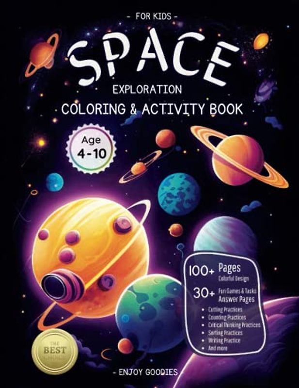 Space Exploration Coloring and Activity Book for Kids 4-10 | Fun Games and Learning Activities | Develop Essential Skills | Answer Pages Included: ... espacial para niños de 4 a 10 años