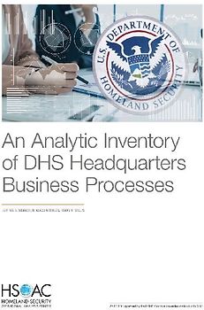 An Analytic Inventory of DHS Headquarters Business Processes