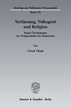Verfassung, Volksgeist und Religion.