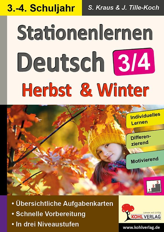 Stationenlernen Deutsch - Herbst & Winter / Klasse 3-4