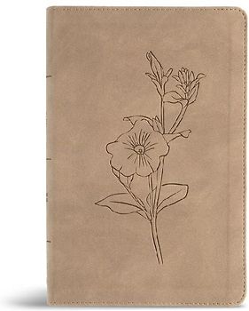 CSB Personal Size Giant Print Bible, Digital Study Edition, Earth Suedesoft Leathertouch