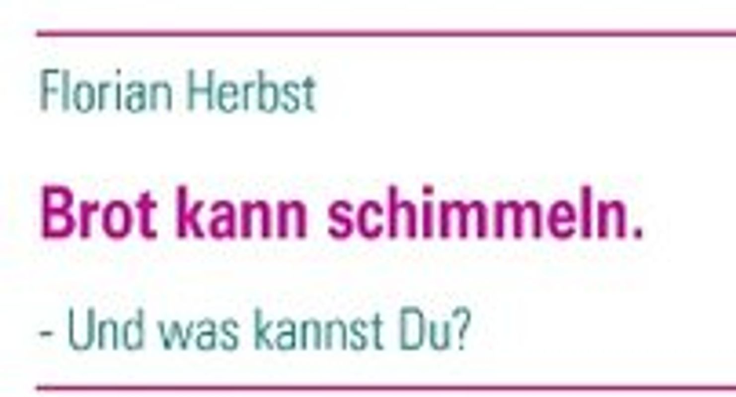 Brot kann schimmeln.