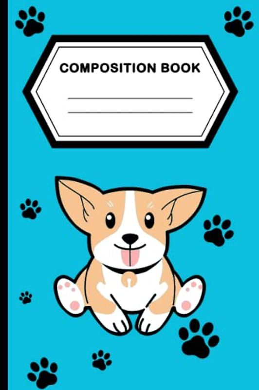 College Ruled compoition notebook doge lover 6x9 in : 120 pages dog paw pattern ( college ruled composition notbook): Notbook For school, office, work/6x9 inch 120 pages