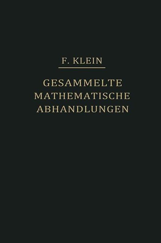 Gesammelte Mathematische Abhandlungen I