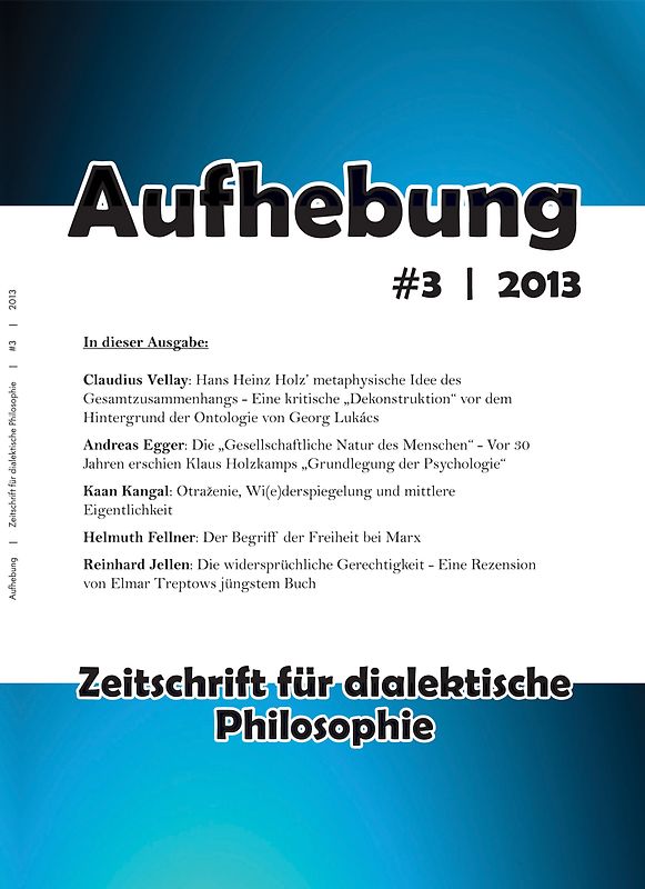 Aufhebung #3 - Zeitschrift für dialektische Philosophie
