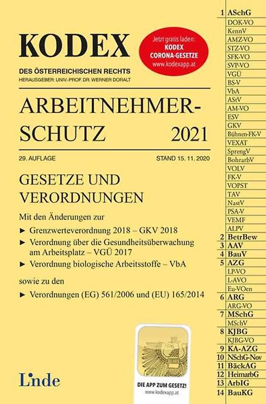 KODEX Arbeitnehmerschutz 2021