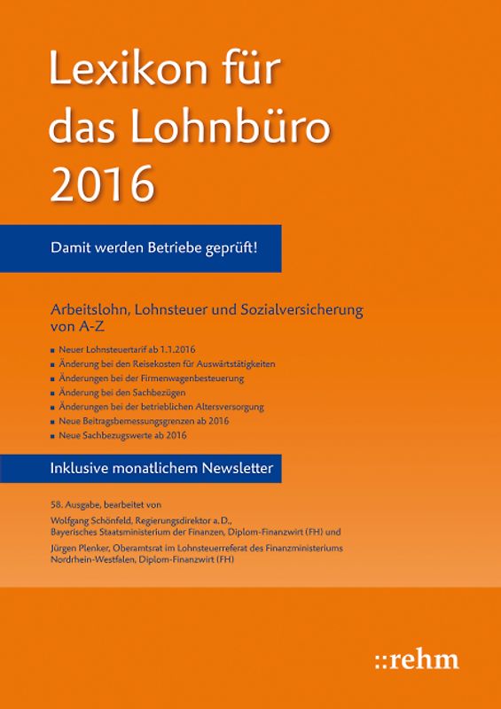 Lexikon für das Lohnbüro 2016