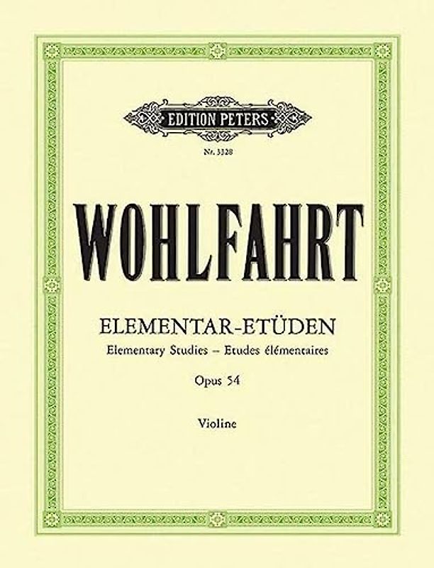 40 Elementar-Etüden für Violine solo op. 54 (Edition Peters)