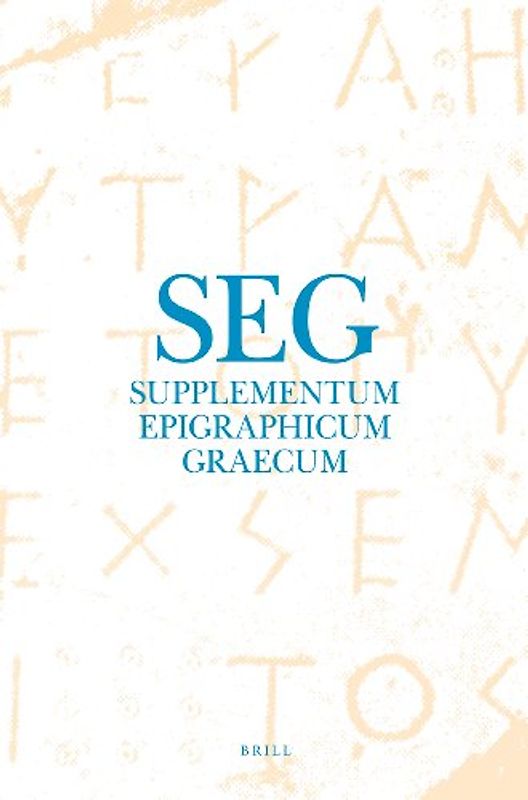 Supplementum Epigraphicum Graecum, Volume LXIV (2014)