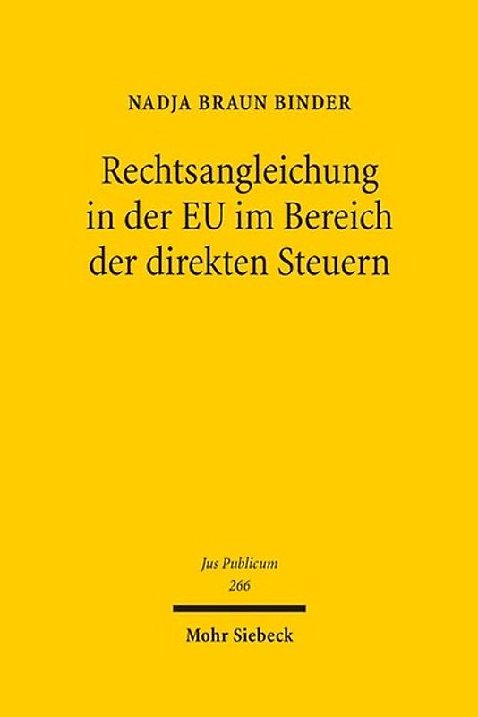 Rechtsangleichung in der EU im Bereich der direkten Steuern