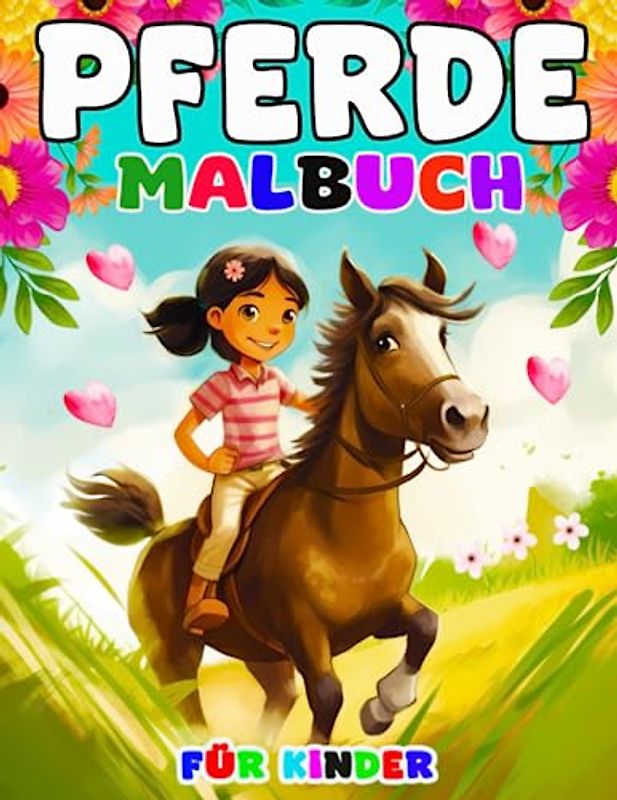 Pferde Malbuch für Kinder: Spaß und erstaunliche Pferde und Ponys Malvorlagen für Kinder, Jungen und Mädchen, Designs, die bereit sind, zum Spaß zu färben.