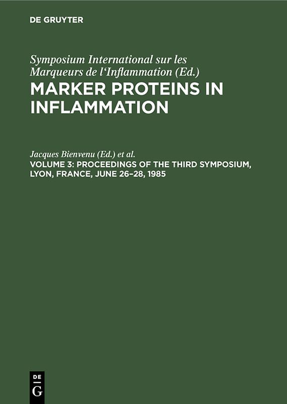 Marker Proteins in Inflammation. Volume 3