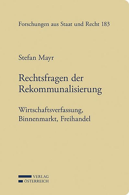Rechtsfragen der Rekommunalisierung