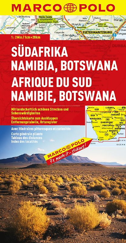 MARCO POLO Kontinentalkarte Südafrika, Namibia, Botswana 1:2 000 000
