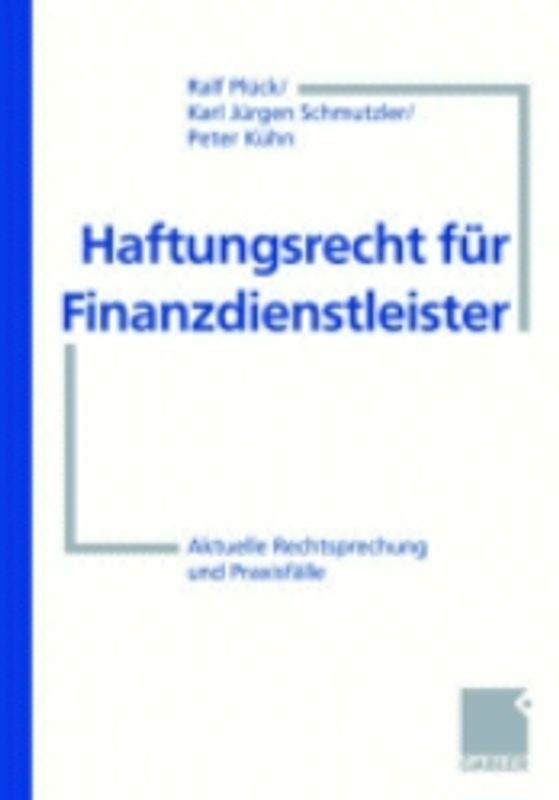 Haftungsrecht für Finanzdienstleister