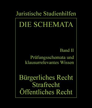 Die Schemata / Prüfungsschemata und klausurrelevantes Wissen - Bürgerliches Recht, Strafrecht, Öffentliches Recht