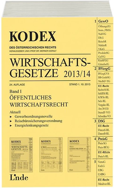 KODEX Wirtschaftsgesetze Band I 2013/14