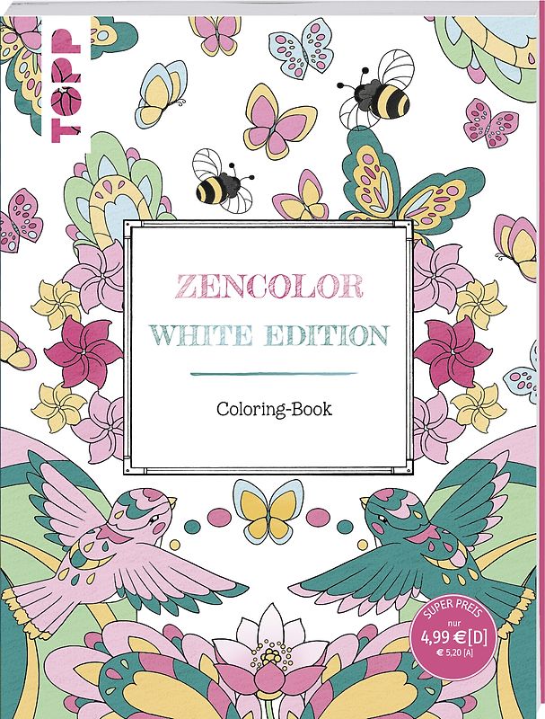 Zencolor. White Edition. Coloring-Book
