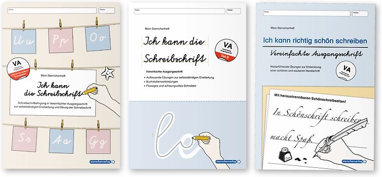 Ich kann die Schreibschrift + Übungsheft 1 und 2 - Vereinfachte Ausgangsschrift - 3 Hefte