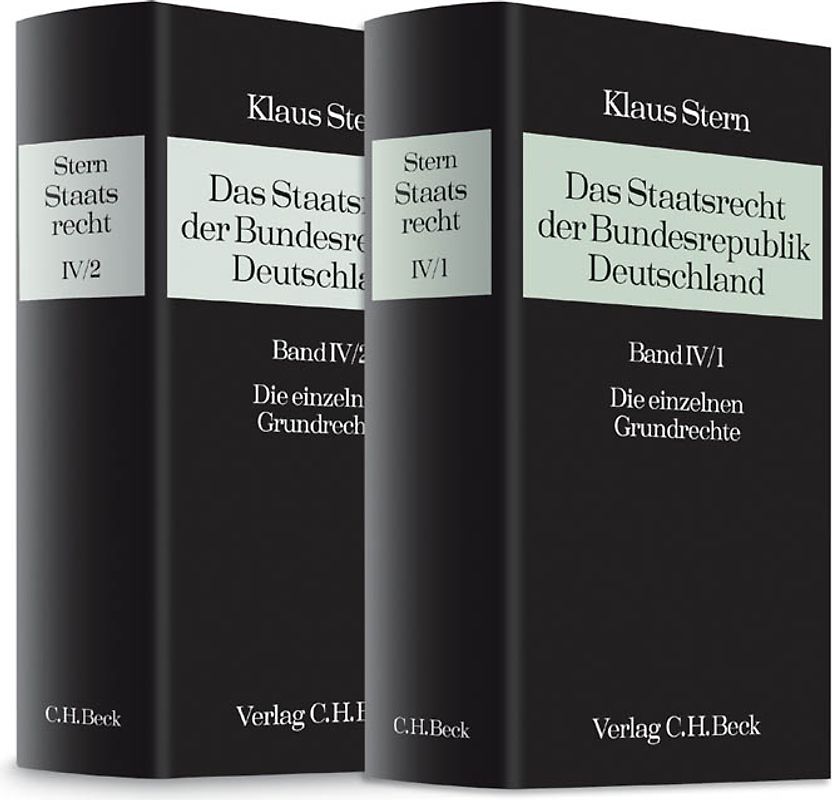 Das Staatsrecht der Bundesrepublik Deutschland Bände IV/1 und IV/2