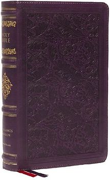 KJV Large Print Reference Bible, Purple Leathersoft, Red Letter, Comfort Print (Sovereign Collection)
