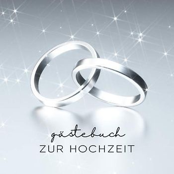 Gästebuch Zur Hochzeit: Ringe Silber - 110 Seiten