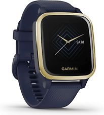 Garmin Venu Sq Music 40 mm goud met siliconenarmband blauw [wifi]