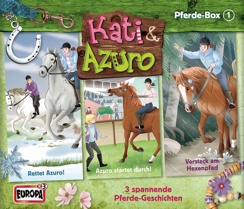 Kati & Azuro - 001/3er Box - Pferde-Abenteuer-Box (Folgen 1,2,3) [3 Audio CDs]