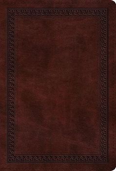 ESV Large Print Compact Bible, Red Letter (Trutone, Mahogany, Border Design)