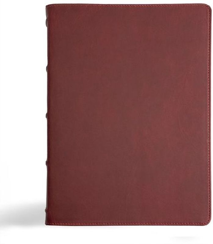 CSB Verse-By-Verse Reference Bible, Holman Handcrafted Collection, Marbled Burgundy Premium Calfskin
