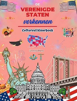 De Verenigde Staten verkennen - Cultureel kleurboek - Creatieve ontwerpen van Amerikaanse symbolen