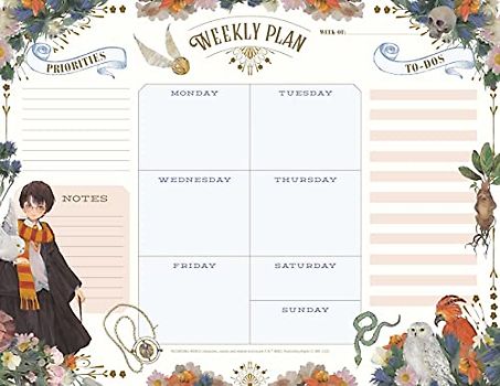 Harry Potter: Floral Fantasy Weekly Planner Notepad