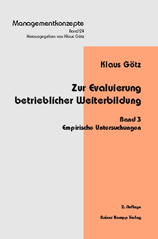 Zur Evaluierung beruflicher Weiterbildung