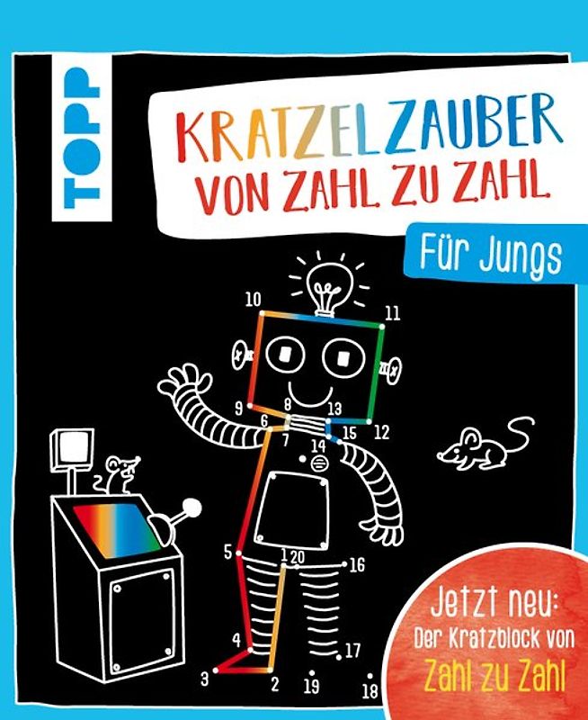 Kratzelzauber von Zahl zu Zahl für Jungs