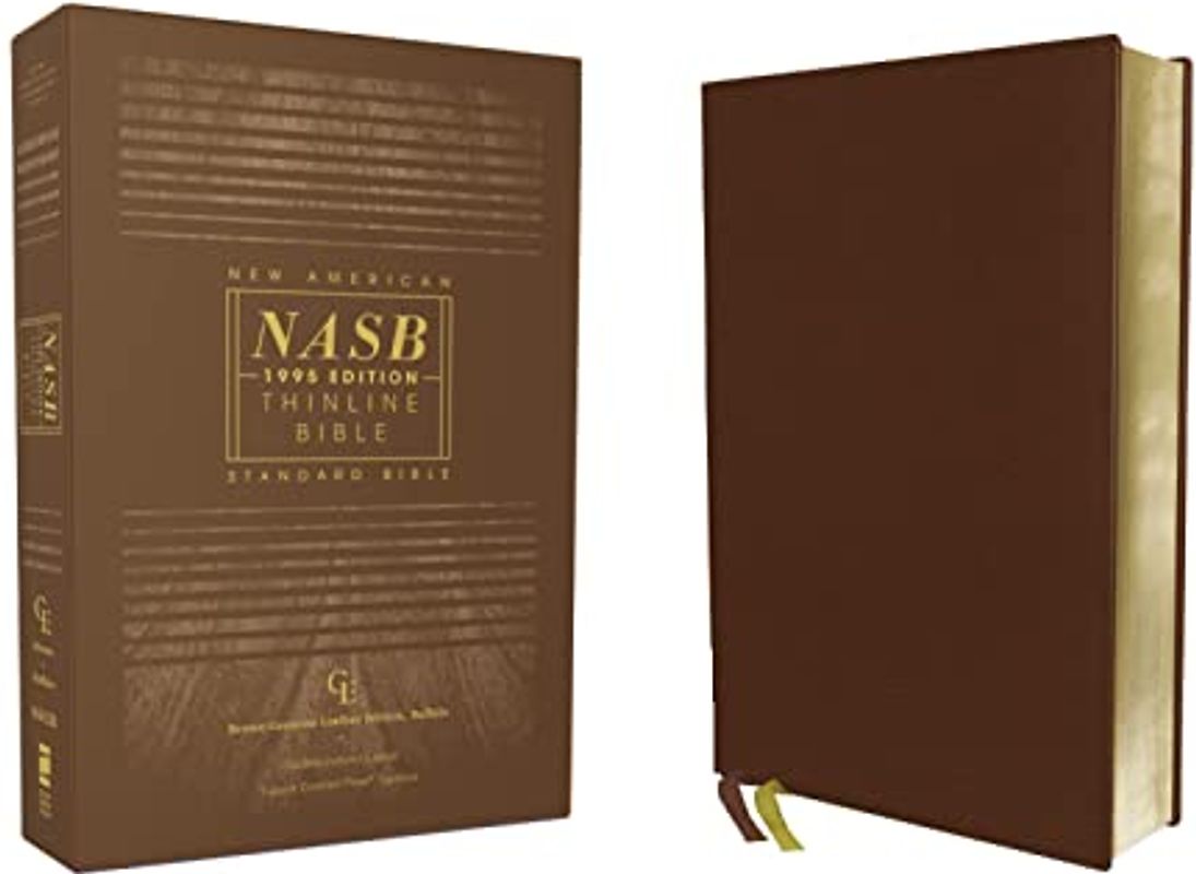 Nasb, Thinline Bible, Genuine Leather, Buffalo, Brown, Red Letter Edition, 1995 Text, Comfort Print