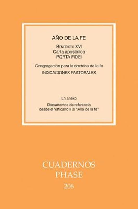 Año de la Fe : carta apostólica Porta Fidei