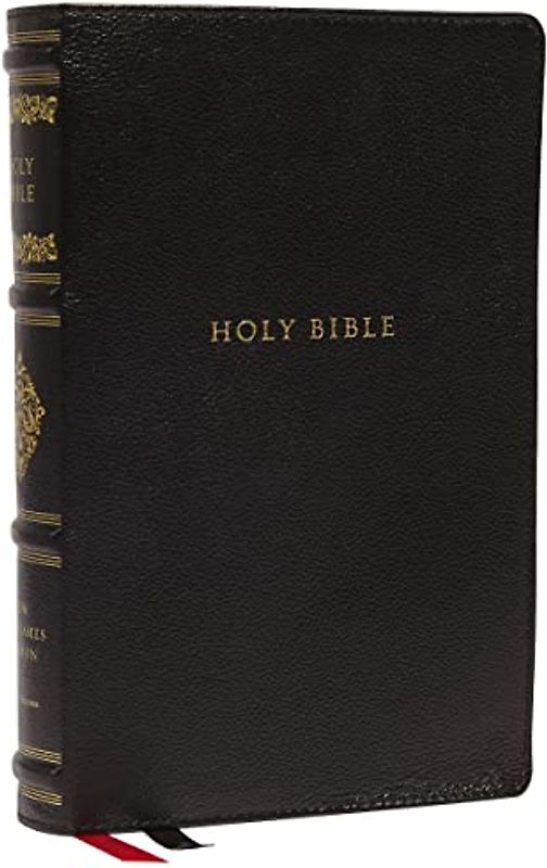 NKJV, Personal Size Reference Bible, Sovereign Collection, Leathersoft, Black, Red Letter, Thumb Indexed, Comfort Print