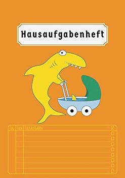 Hausaufgabenheft: Grundschule | Din A4 | 50 Blatt | Aufgabenheft 1 Klasse | Für Kinder | Orange