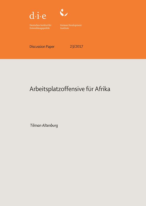 Arbeitsplatzoffensive für Afrika