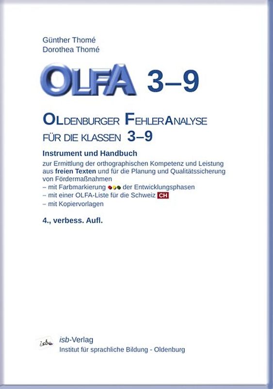 OLFA 3-9+: Oldenburger Fehleranalyse für die Klassen 3-9 und darüber