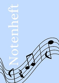 Notenheft: DIN A4 Notenlinienheft | 100 Seiten mit 12 Notenzeilen / Systeme pro Blatt | Papier 90g/m² | Musikheft mit Notenlinien