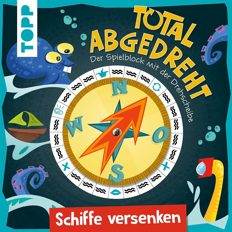 Total abgedreht! Spielblock mit Drehscheibe - Schiffe versenken