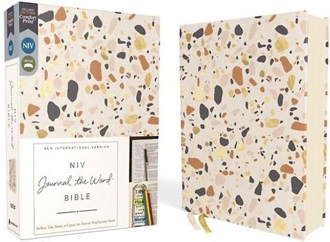 Niv, Journal the Word Bible (Perfect for Note-Taking), Cloth Over Board, Cream, Red Letter, Comfort Print