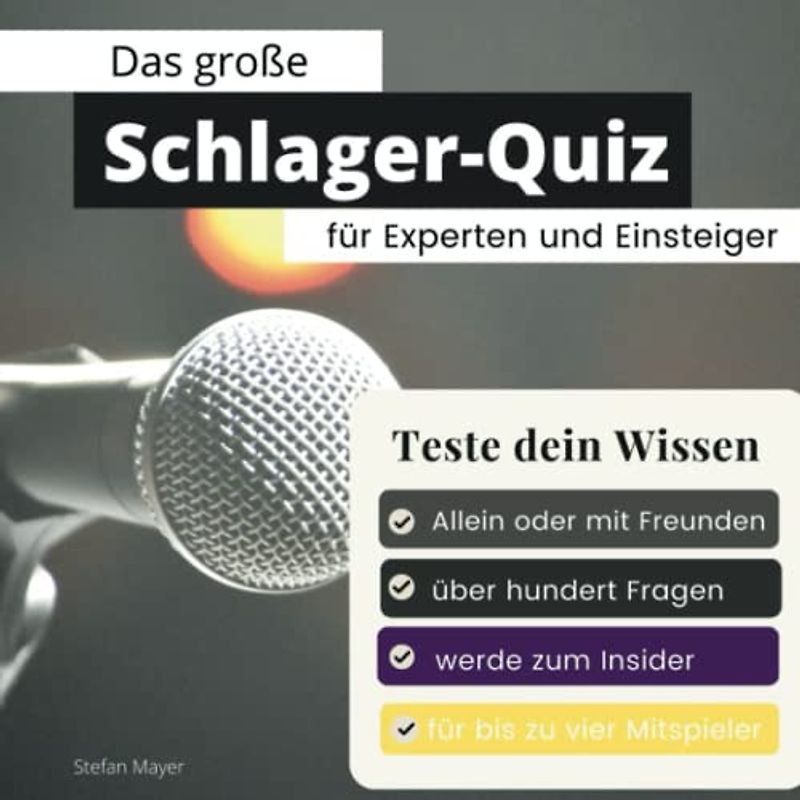 Das große Schlager-Quiz für Experten und Einsteiger