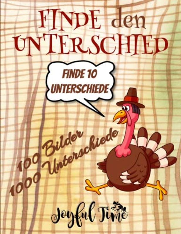 Finde den Unterschied: 10 Unterschiede x 100 Bilder = 1000 Unterschiede | Farbbuch | Aktivitäten für Kinder: für Gedächtnis, Konzentration und ... 4 Jahren (Finde den Unterschied für Kinder)