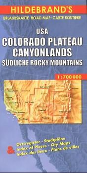 USA: Colorado Plateau /Canyonlands /Südliche Rocky Mountains. 1:700000, Übersichtskarte. Südwest-Staaten 1:3,5 Mill. Stadtpläne: Las Vegas, Phoenix